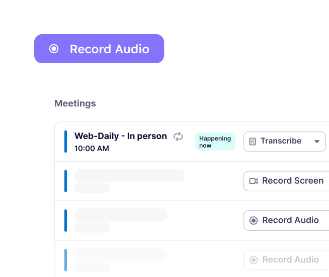 In-person meeting support